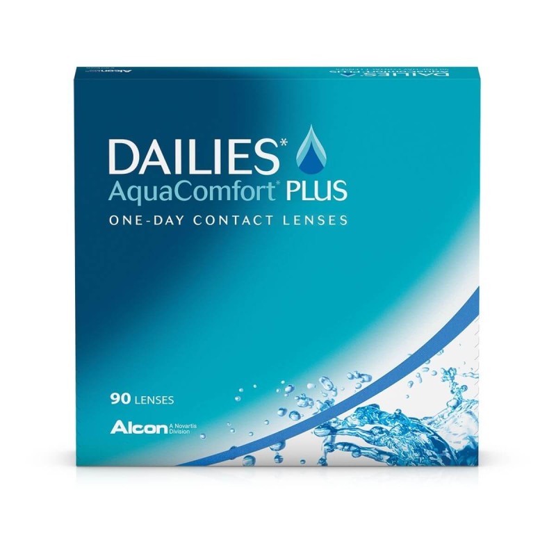 DAILIES AQUA COMFORT PLUS DAILY DISPOSABLE CONTACT LENSES (90 LENSES)