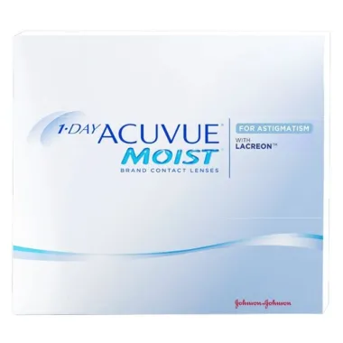1-DAY ACUVUE MOIST FOR ASTIGMATISM ΗΜΕΡΗΣΙΟΙ ΦΑΚΟΙ ΕΠΑΦΗΣ ΑΣΤΙΓΜΑΤΙΣΜΟΥ (90 ΦΑΚΟΙ)