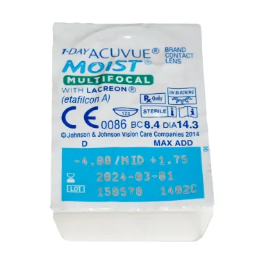 1-DAY ACUVUE MOIST MULTIFOCAL ΗΜΕΡΗΣΙΟΙ ΠΟΛΥΕΣΤΙΑΚΟΙ ΦΑΚΟΙ ΕΠΑΦΗΣ (30 ΦΑΚΟΙ)