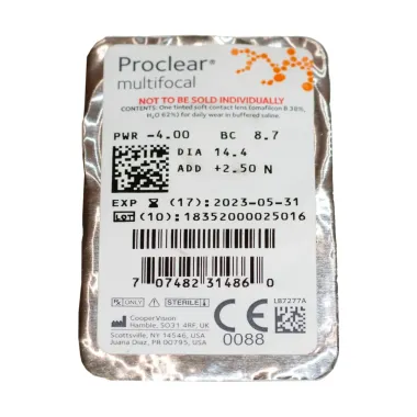 PROCLEAR MULTIFOCAL ΒΙΟΜΙΜΗΤΙΚΟΙ ΜΗΝΙΑΙΟΙ ΠΟΛΥΕΣΤΙΑΚΟΙ ΦΑΚΟΙ ΕΠΑΦΗΣ (6 ΦΑΚΟΙ)