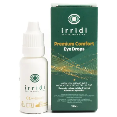 IRRIDI PREMIUM COMFORT EYE DROPS FOR DRY EYES 15ML